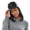 Two-Tone, B/W Trucker Hat x DeLaSoulArt Apparel© (De La Soul Child's Signature and Halo Logo, One Size Fits Most) - Image 8